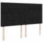 Preview: Boxspringbett mit Matratze Schwarz 180x200 cm Samt