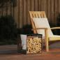 Preview: ARDEBO.de - Brennholzregal 40x40x40 cm Edelstahl