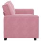 Preview: 2-Sitzer-Sofa Rosa 140 cm Samt