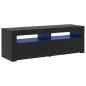 Preview: TV-Schrank mit LED-Leuchten Schwarz Eichen-Optik 120x35x40 cm
