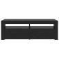 Preview: TV-Schrank mit LED-Leuchten Schwarz Eichen-Optik 120x35x40 cm