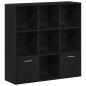 Preview: Bücherschrank Schwarz Eichen-Optik 98x29x97,5 cm Holzwerkstoff