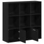 Preview: Bücherschrank Schwarz Eichen-Optik 98x29x97,5 cm Holzwerkstoff