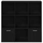 Preview: Bücherschrank Schwarz Eichen-Optik 98x29x97,5 cm Holzwerkstoff