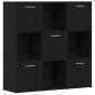 Preview: Bücherschrank Schwarz Eichen-Optik 90x28x90 cm Holzwerkstoff
