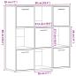 Preview: Bücherschrank Schwarz Eichen-Optik 90x28x90 cm Holzwerkstoff