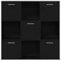 Preview: Bücherschrank Schwarz Eichen-Optik 90x28x90 cm Holzwerkstoff