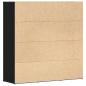 Preview: Bücherschrank Schwarz Eichen-Optik 90x28x90 cm Holzwerkstoff