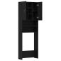 Preview: Waschmaschinenschrank Schwarz Eichen-Optik 64x25,5x190 cm