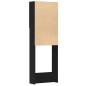 Preview: Waschmaschinenschrank Schwarz Eichen-Optik 64x25,5x190 cm