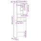 Preview: Waschmaschinenschrank Schwarz Eichen-Optik 64x25,5x190 cm