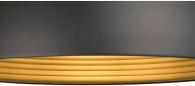 Preview: SLV FORCHINI M 50 Pendelleuchte, E27, Pendellänge 150cm, 1x max. 40W, Ø 50cm, Stahl, matt schwarz/matt gold (1008537)
