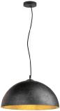 Preview: ARDEBO.de SLV FORCHINI 50 Pendelleuchte, E27, Pendellänge 150cm, 1x max. 40W, Ø 50cm, matt schwarz/matt gold (1008535)