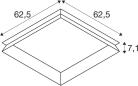 Preview: SLV PANEL V Montagerahmen, versenkt, als Einbau für Deckeneinbauleuchte PANEL V 625, L62.5xB62.5cm, Stahl, weiß (1007576)