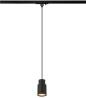 Preview: ARDEBO.de SLV PURI 2.0 TUBE Pendelleuchte für 1-Phasen-Hochvolt-Schienensystem, GU10, 1x max.6W, Pendellänge 200cm, schwarz/schwarz (1008254)