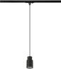Preview: SLV PURI 2.0 TUBE Pendelleuchte für 1-Phasen-Hochvolt-Schienensystem, GU10, 1x max.6W, Pendellänge 200cm, schwarz/schwarz (1008254)