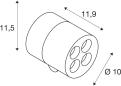 Preview: SLV R-CUBE Wand- und Deckenaufbauleuchte, IP65, 2700/3000K, PHASE dimmbar, anthrazit (1007511)