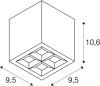 Preview: SLV S-CUBE Deckenaufbauleuchte, IP65, 2700/3000K, PHASE dimmbar, anthrazit (1007461)
