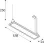 Preview: SLV WORKLIGHT PRO 120 Pendelleuchte, DALI dimmbar, Länge 120cm, 50W, 4000K, schwarz (1007468)