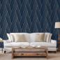 Preview: DUTCH WALLCOVERINGS Tapete Geometric Blau und Golden
