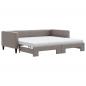 Preview: Tagesbett Ausziehbar mit Matratzen Taupe 100x200 cm Stoff