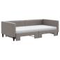 Preview: Tagesbett Ausziehbar mit Matratzen Taupe 100x200 cm Stoff