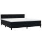 Preview: ARDEBO.de - Boxspringbett mit Matratze Schwarz 180x220 cm Samt