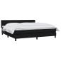 Preview: ARDEBO.de - Boxspringbett mit Matratze Schwarz 180x220 cm Samt