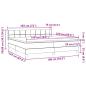 Preview: Boxspringbett mit Matratze Schwarz 180x220 cm Samt