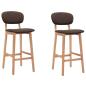 Preview: Barhocker 2 Stk. Braun Stoff