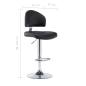 Preview: Barhocker 2 Stk. Schwarz Kunstleder