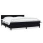 Preview: ARDEBO.de - Boxspringbett mit Matratze Schwarz 180x220 cm Samt