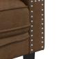 Preview: 3-tlg. Chesterfield-Sofa-Set Braun Kunstleder Wildleder-Optik