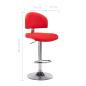 Preview: Barhocker Rot Kunstleder