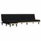 Preview: Schlafsofa in L-Form Schwarz 255x140x70 cm Stoff