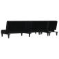 Preview: Schlafsofa in L-Form Schwarz 255x140x70 cm Stoff