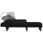 Preview: Schlafsofa in L-Form Schwarz 255x140x70 cm Stoff