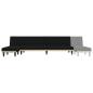 Preview: Schlafsofa in L-Form Schwarz 255x140x70 cm Stoff