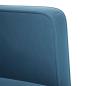 Preview: Zweisitzer-Sofa Blau 111 cm Samt