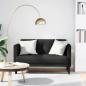 Preview: ARDEBO.de - Zweisitzer-Sofa Schwarz 111 cm Stoff