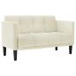 Preview: Zweisitzer-Sofa Creme 111 cm Samt