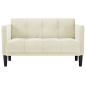 Preview: Zweisitzer-Sofa Creme 111 cm Samt