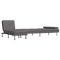 Preview: ARDEBO.de - Schlafsofa in L-Form Grau 255x140x70 cm Kunstleder