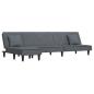 Preview: Schlafsofa in L-Form Dunkelgrau 255x140x70 cm Samt