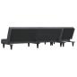 Preview: Schlafsofa in L-Form Dunkelgrau 255x140x70 cm Samt