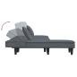 Preview: Schlafsofa in L-Form Dunkelgrau 255x140x70 cm Samt