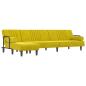 Preview: Schlafsofa in L-Form Gelb 260x140x70 cm Samt