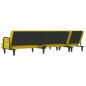 Preview: Schlafsofa in L-Form Gelb 260x140x70 cm Samt