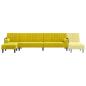 Preview: Schlafsofa in L-Form Gelb 260x140x70 cm Samt