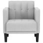 Preview: Sessel mit Armlehnen Wolkengrau 53 cm Stoff